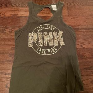 Love pink tank top